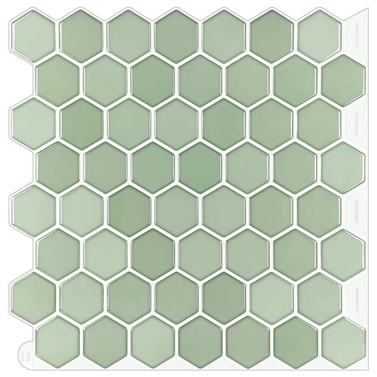 1.2 mm Glue Peel and Stick Green Vinyl Wall Tile Home Decor Bathroom Living Room TSQS86 by Vivid Tiles | Souqify