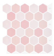 1.2 mm Glue Peel and Stick Pink Vinyl Wall Tile Home Decor Bathroom Living Room TSQS82 by Vivid Tiles | Souqify
