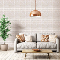 1.2mm Peel and Stick Beige Marble Pattern Rectangular Wall Tiles Home Decor Kitchen T80773 by Vivid Tiles | Souqify