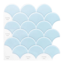 1.2mm Peel and Stick Blue Sector Wall Tiles Home Decor Bathroom Living Room T80307 by Vivid Tiles | Souqify
