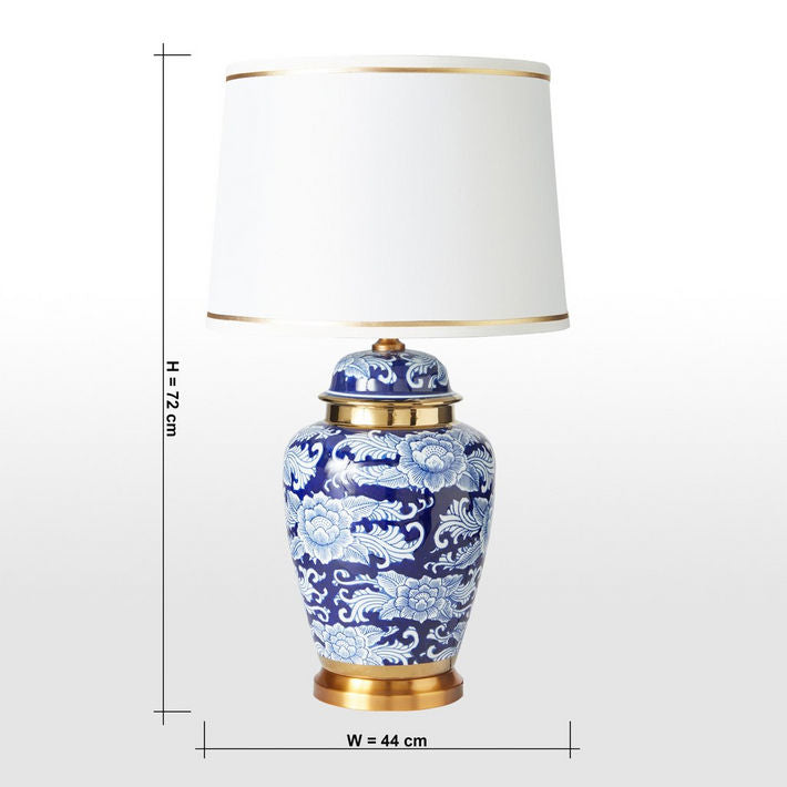 Chinoiserie Ming Porcelain Table Lamp - 72 cm