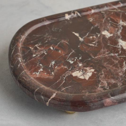 Loulou Levanto Marble Decorative Platter - 20x31 cm