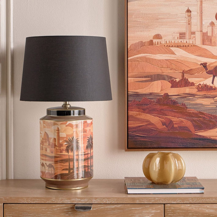 Dykuma Porcelain Table Lamp - 62 cm