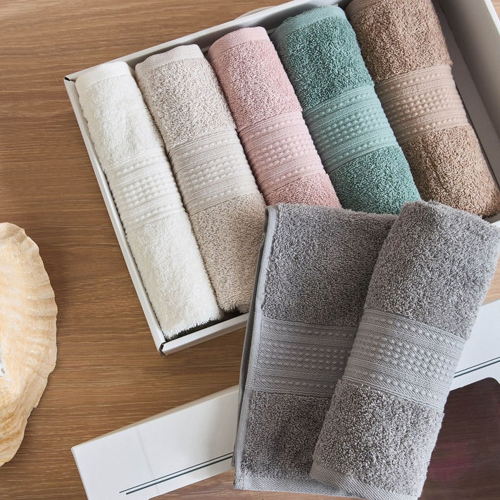 Felix 6-Piece Cotton Hand Towel Set - 50x70 cm