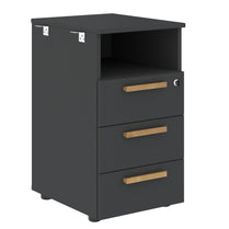 EXECUTIVE ATTACHED THREE DRAWER PEDESTAL, MADE IN E1 LAMINATE CHIPBOARD
