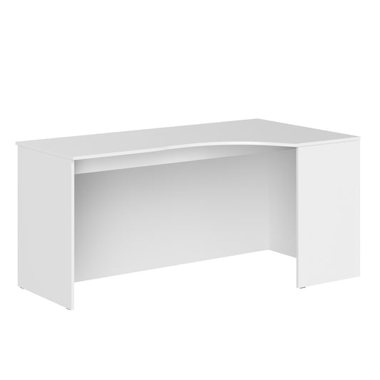 L SHAPE DESK MADE IN E1 LAMINATE CHIPBOARD WITH MODESTY PANEL AND LEGS