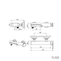 TL103 - Lavanzi Series - Bath & Shower Mixer
