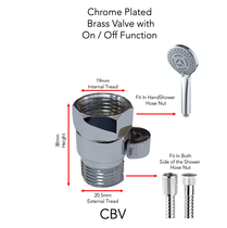 CBV - Chrome Plated Brass Valve with On / Off Function