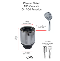 CAV - Chrome Plated ABS Valve with On / Off Function
