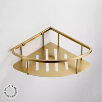 BAC1MG - Corner Shelf in Matte Gold - Bathroom Accessories