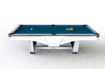 8ft Riley Ray Tournament American Pool Table - White/Petrol Blue Table Size: 260 x 149 x 79cm (H) | Room Size: 564 x 452cm by Admiral World Sports - RILEY | Souqify