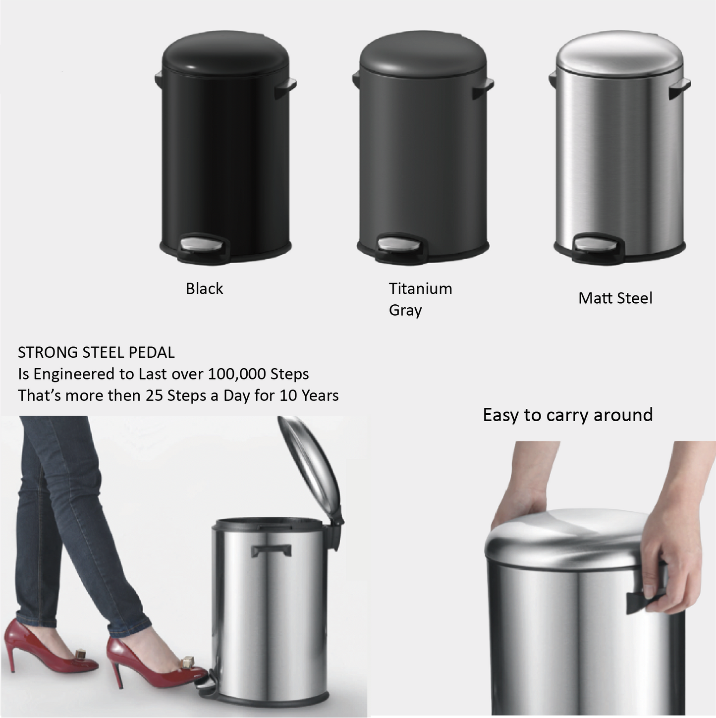 Tuscani JAVA TJ-8852 Pedal Bin
