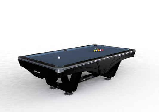 9ft Riley Ray Tournament American Pool Table – Black/Cadet Blue Table Size: 291 x 164 x 79cm (H) | Room Size: 594 x 470cm by Admiral World Sports - RILEY | Souqify