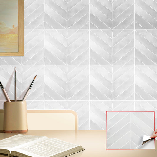 Chevron White Marble Vinyl Tile