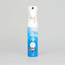 Dr. Scent air freshener spray bottle on a gray background