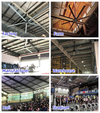 Move-Point Factory PMSM 24ft (7.3m) big industrial ceiling fan hvls fans industrial large ceiling fan blades