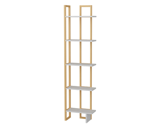 Alice Metal Bookcase-GOLD&White