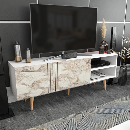 TV Stand Ronas - White-RON63TS02