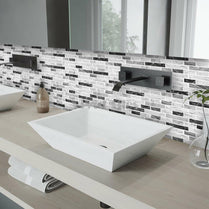 Black and Grey Marble Stripe Vinyl Tile T80037