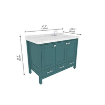 Bathroom Vanity Kardelen Bathroom Vanity-BV47SG01 Sea Green 127 X 68 X 110 by DECOROTIKA | Souqify