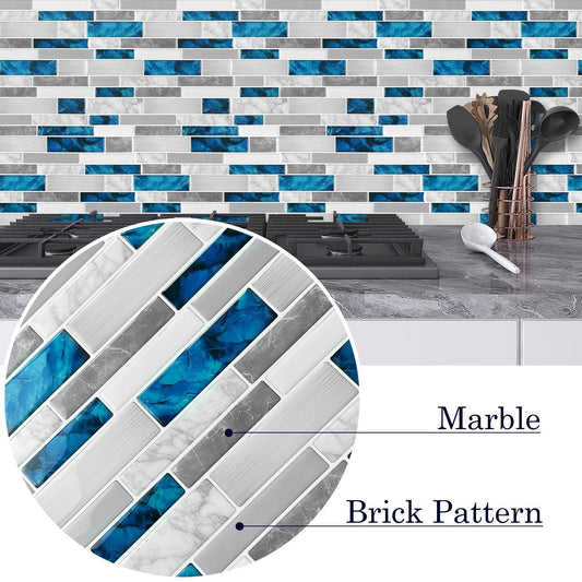 Blue Gray Strip Vinyl Tile T80122 by Vivid Tiles | Souqify