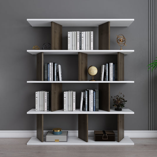 Bookshelf Grace - White, Walnut-GRC47BC02 White
Walnut 136 X 30 X 22 by DECOROTIKA | Souqify