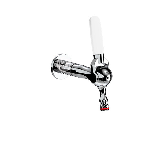 Brass rapid fitting garden tap with matt white lever – IG480COL01 by INGENIUS | Souqify