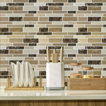 Brown Marble Strips Vinyl Tile T80125 by Vivid Tiles | Souqify