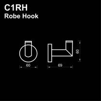 C1RH - COLOSEO Series Robe Hook - Bathroom Accessories by TUSCANI | Souqify