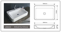 Cast Stone Solid Surface Countertop Wash Basin JZ9025 by Jingzun | Souqify