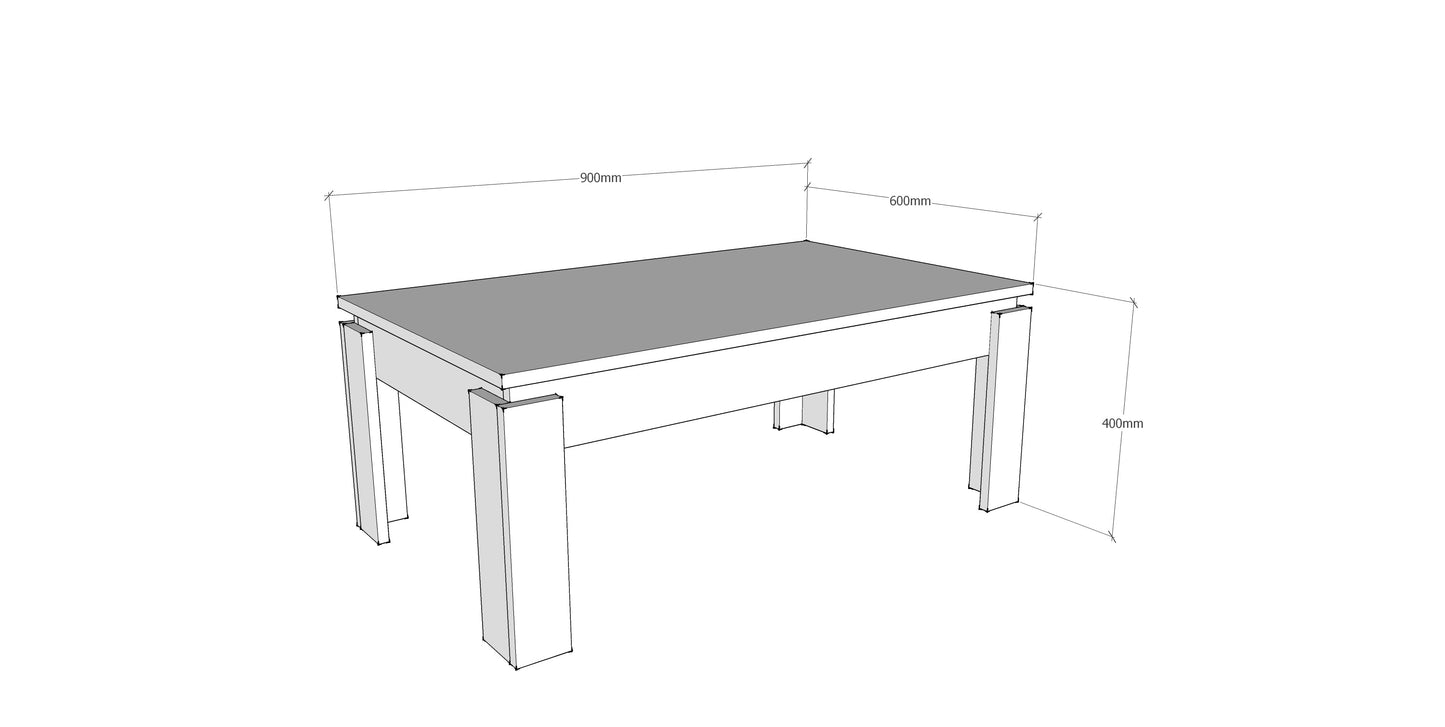 Coffee Table Manhattan 90 - Oak-MN35CT01 Oak
Dark Grey 100 X 66 X 8 by DECOROTIKA | Souqify