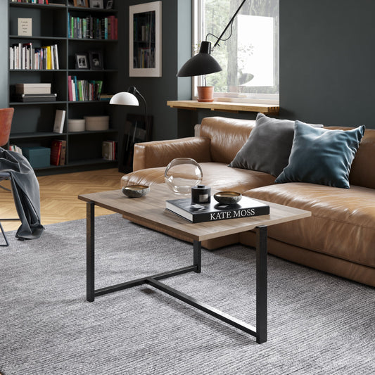 Coffee Table Merideths - Walnut-MER17CT02 Walnut
Black 100 X 66 X 11.5 by DECOROTIKA | Souqify