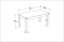 Dining Table Manhattan - Oak-MN63DT01 Oak
Dark Grey 175 X 85 X 9 by DECOROTIKA | Souqify