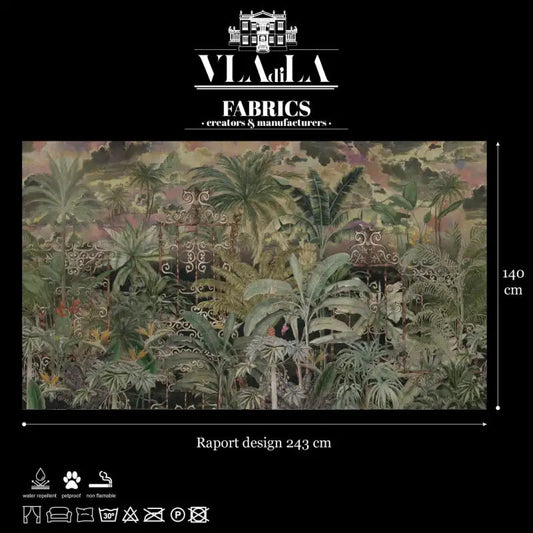 Fabric Isla Noir by Vladila | Souqify