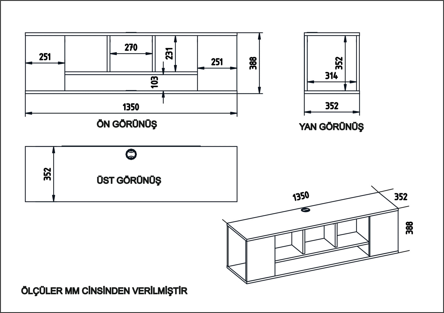 Floating TV Stand Paldi - Walnut-PAL53FTS02 Walnut 147 X 40.5 X 14.5 by DECOROTIKA | Souqify