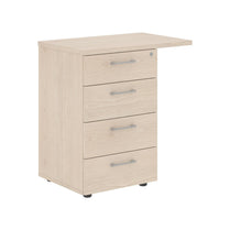 FOUR DRAWER PEDESTAL, MADE IN E1 LAMINATE CHIPBOARD by Treejar | Souqify