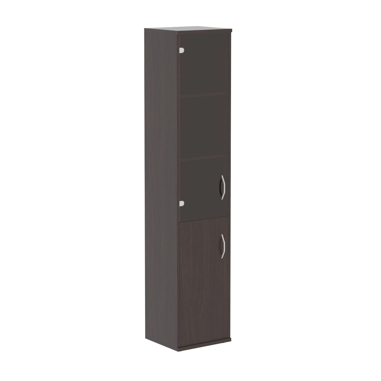FULL HEIGHT CABINET, MADE IN E1 LAMINATE CHIPBOARD, WITH GLASS AND WOODEN SWING DOORS by Treejar | Souqify
