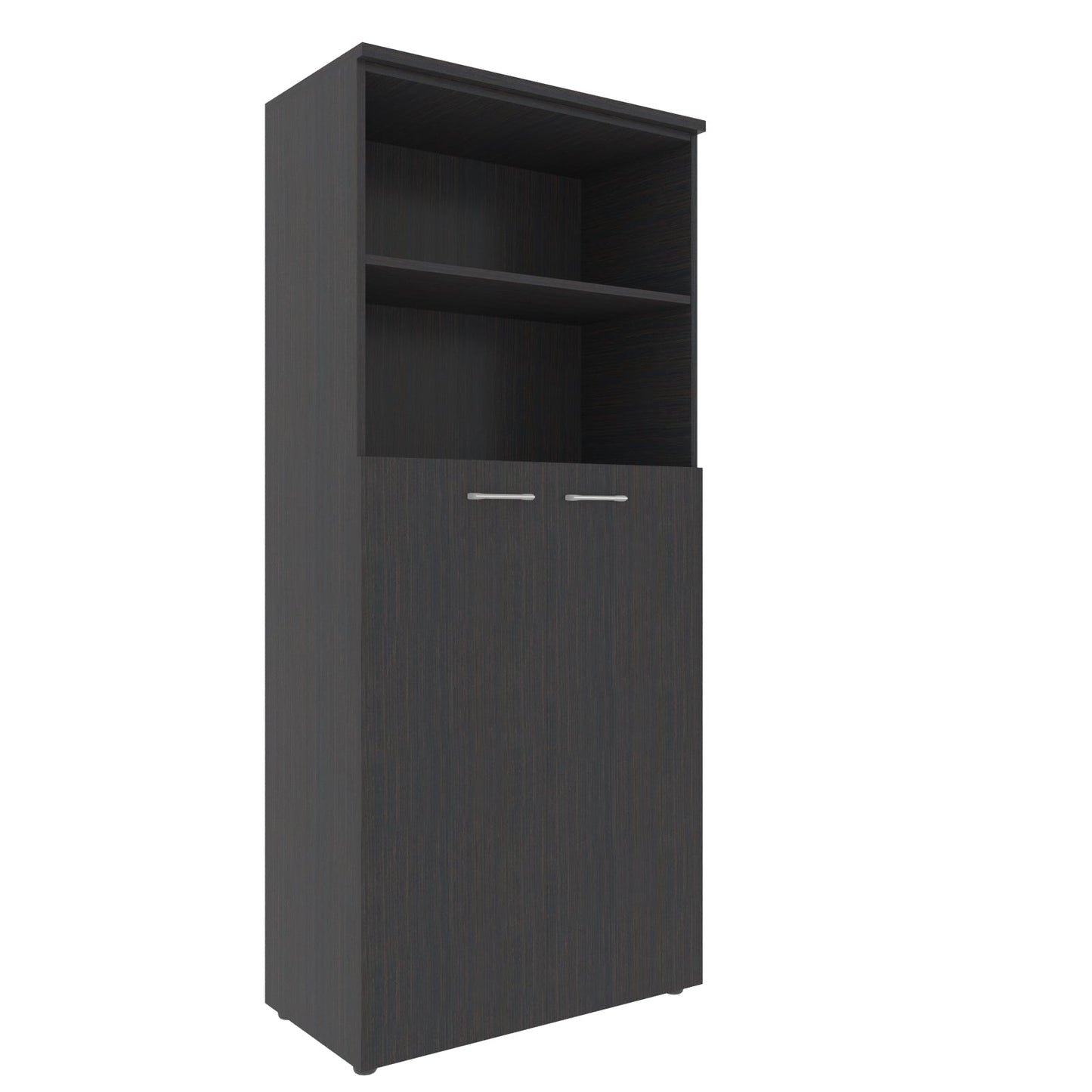 FULL HEIGHT CABINET, MADE IN E1 LAMINATE CHIPBOARD, WITH OPEN SHELVES AND WOODEN SWING DOOR by Treejar | Souqify
