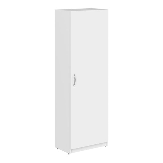 FULL HEIGHT CABINET MADE IN E1 LAMINATE CHIPBOARD WITH WOODEN SWING DOOR 600x375x1817 White by Treejar | Souqify