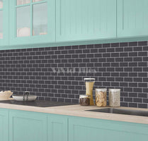 Grey Subway Vinyl Tile T80060 by Vivid Tiles | Souqify