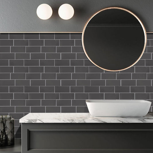 Grey Subway Vinyl Tile T80701 by Vivid Tiles | Souqify