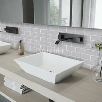 Grey Subway With White Grout Brick PET Tile VP111 by Vivid Tiles | Souqify