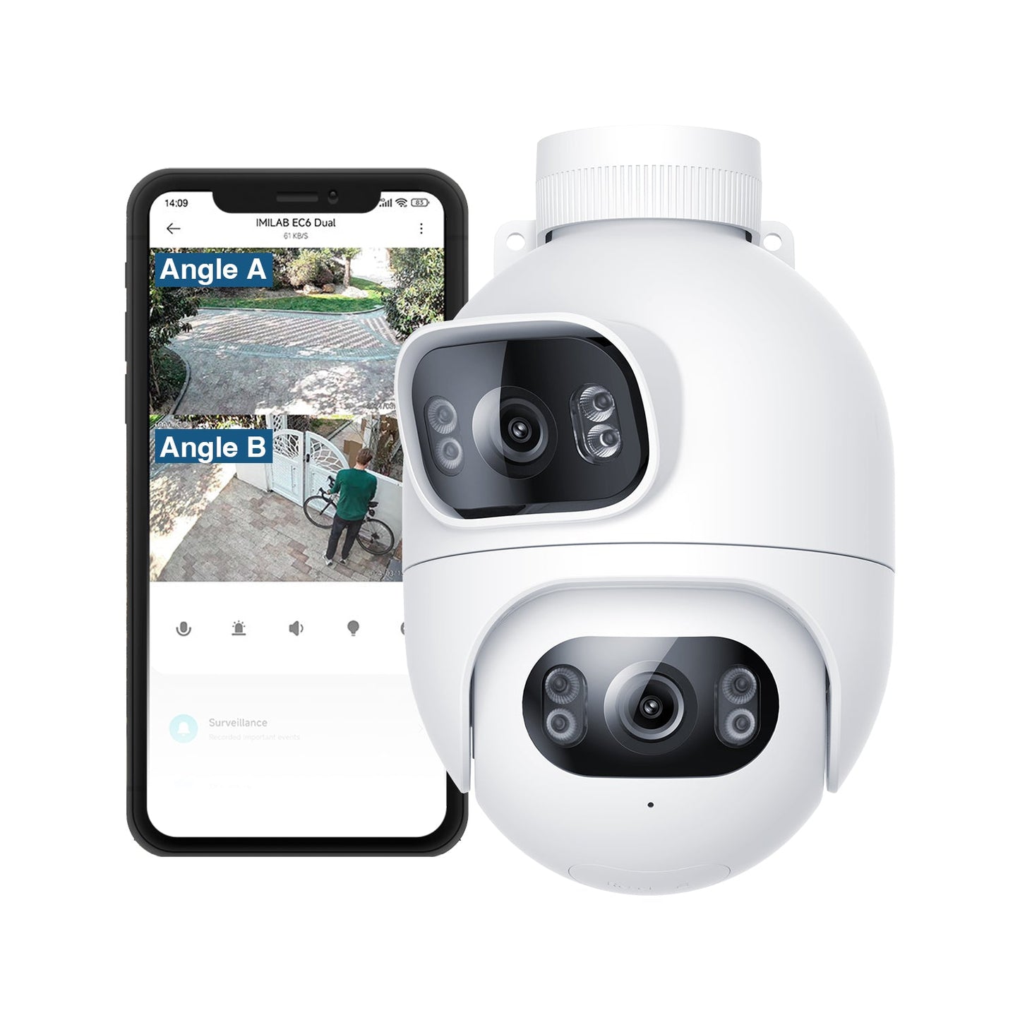 IMILAB EC6 Dual 2K WiFi Plug-in Spotlight Camera by Ji Ling | Souqify