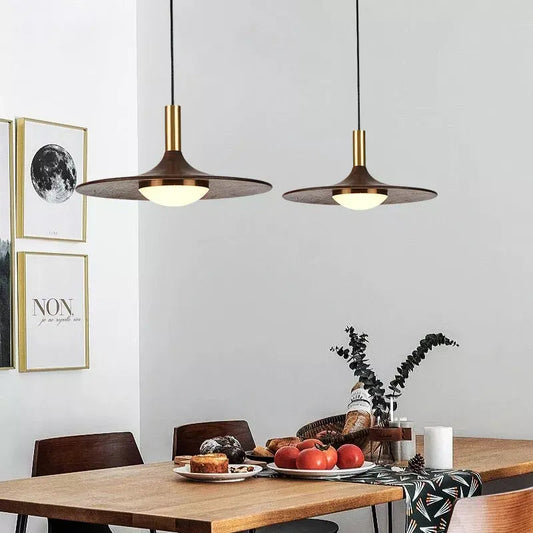 Indoor Walnut Solid Wood LED Chandelier For Restaurant Cafe Bar Living Room Decor Nordic Vintage Pendant Lamps Bedroom Homestay by Zhongsan | Souqify