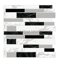 Long Strip Black and White Marble Tile T80045 by Vivid Tiles | Souqify