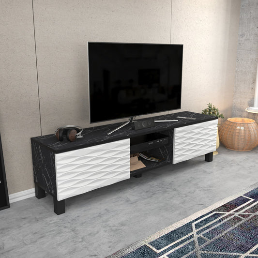 LUKAS TV Unit BENDIRE White by DECOROTIKA | Souqify