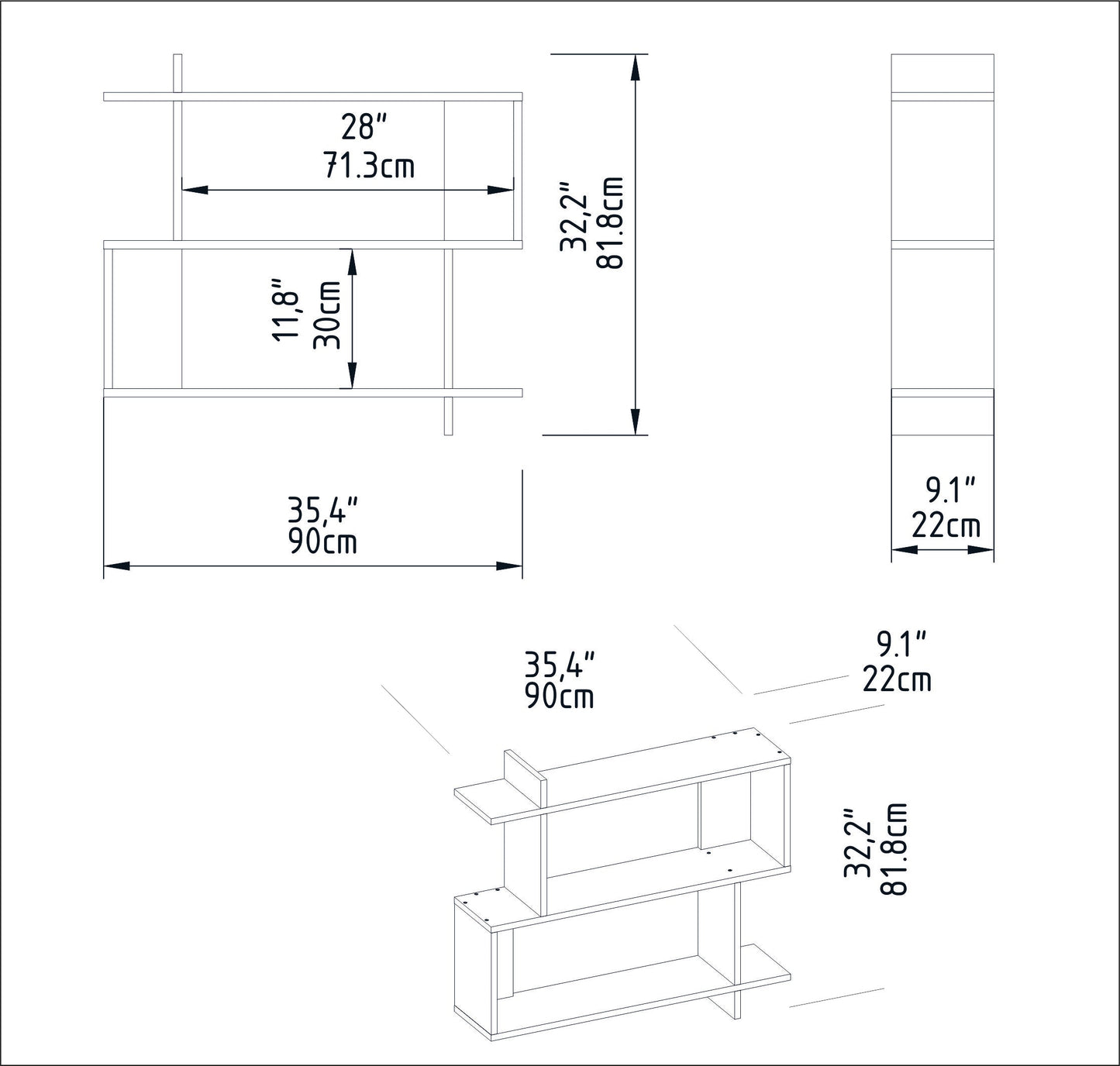 Mina Wall Shelf - Walnut by DECOROTIKA | Souqify