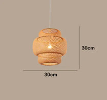 Modern Bamboo Hand Woven Bamboo Art Chandelier E27 Dining Room Bamboo Lantern Pendant Light Bedroom Cafe Vintage Hang Lamp by Zhongsan | Souqify