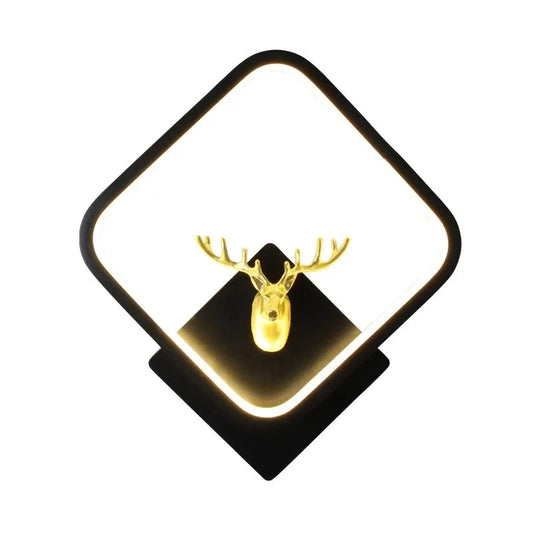 Modern LED Wall Lamp Fixtures Nordic Animal Stag Deer Head Indoor Lighting Home Decor Aisle Living Room Bedroom Bedside Corridor by Zhongsan | Souqify