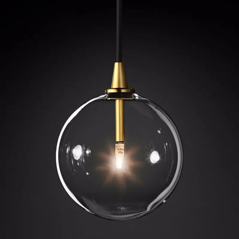Modern minimalist glass chandelier restaurant bar counter designer clothing store bedroom bedside transparent ball lamps by Zhongsan | Souqify